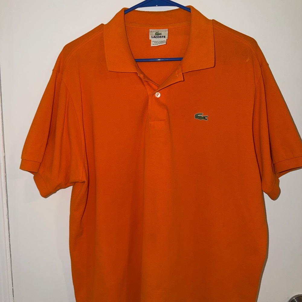 Lacoste Men's Bright Orange Polo Shirt